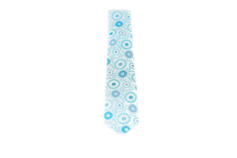 Patterned Teal Blue Tie